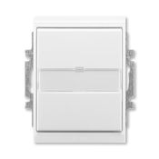 Ovládač zapínací IP 44, s presvetleným popisovým poľom, zapustený, Time®, Element®, biela / ľadová biela