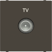 TV koncová zásuvka typ M – 2M, antracitová, antracitová